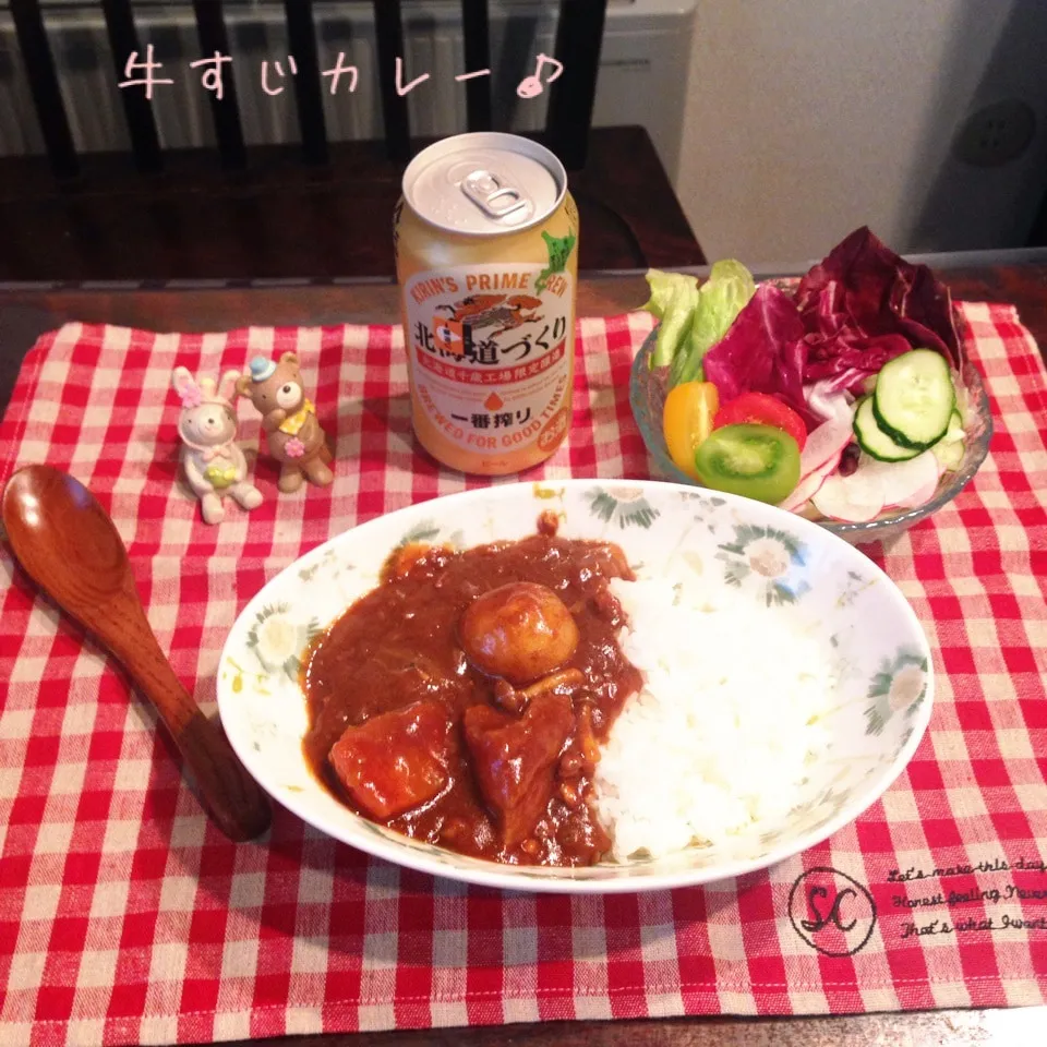 Snapdishの料理写真:牛すじカレー♪|naonaomimichanさん