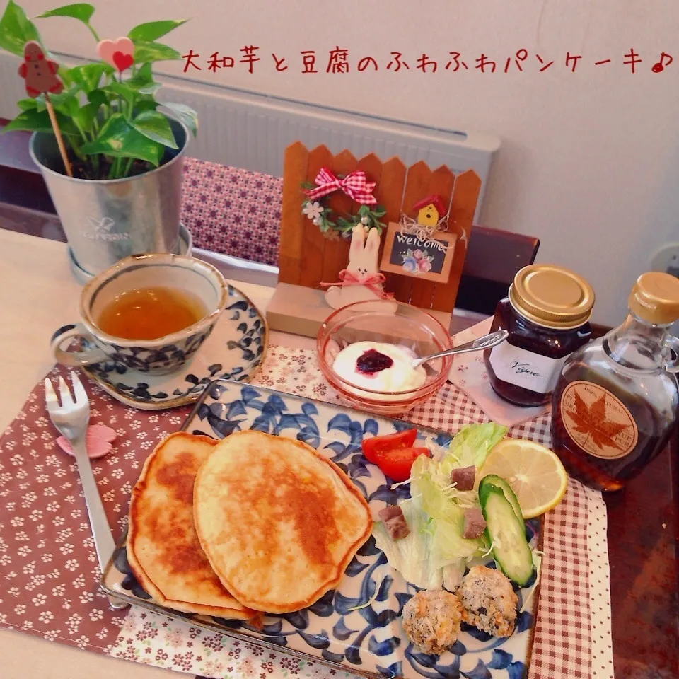 noeちゃん♡の大和芋と豆腐のパンケーキ♪|naonaomimichanさん