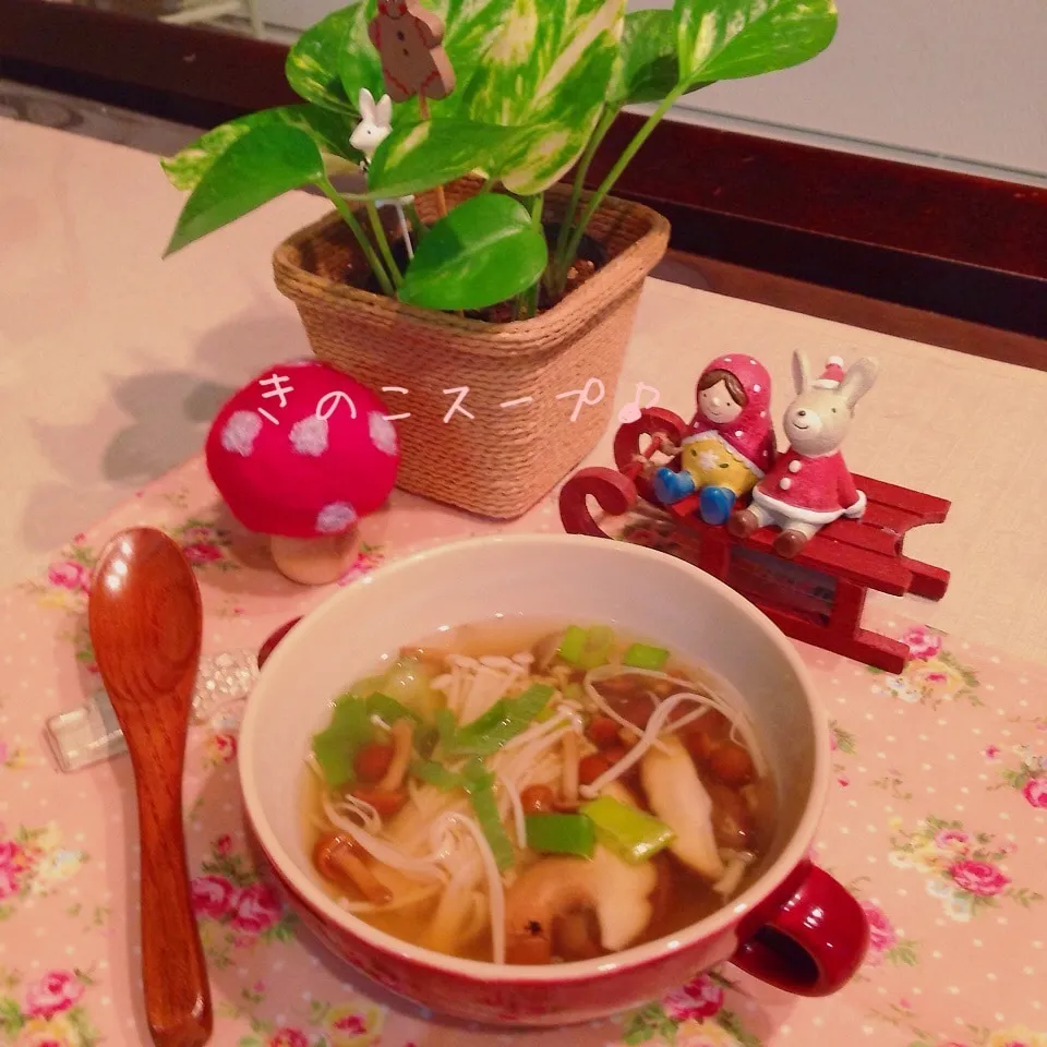 Snapdishの料理写真:きのこスープ♪|naonaomimichanさん