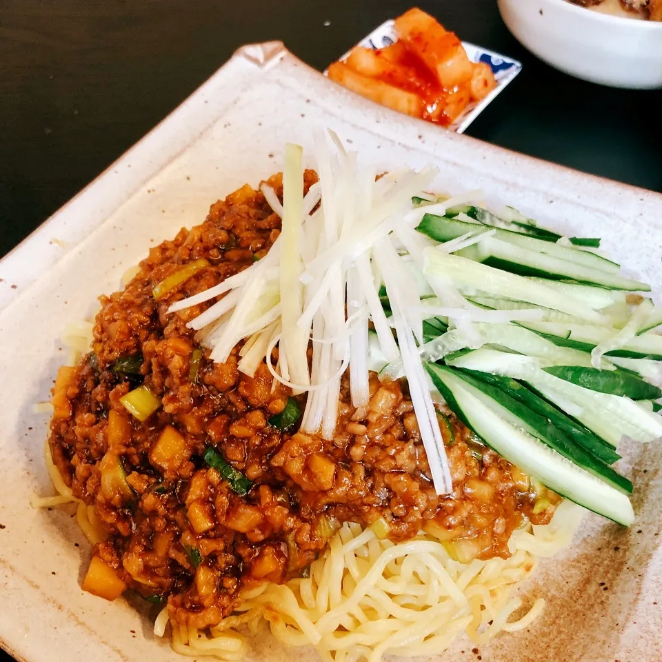 お昼ごはん(じゃじゃ麺)竹の子入り|さーたんさん