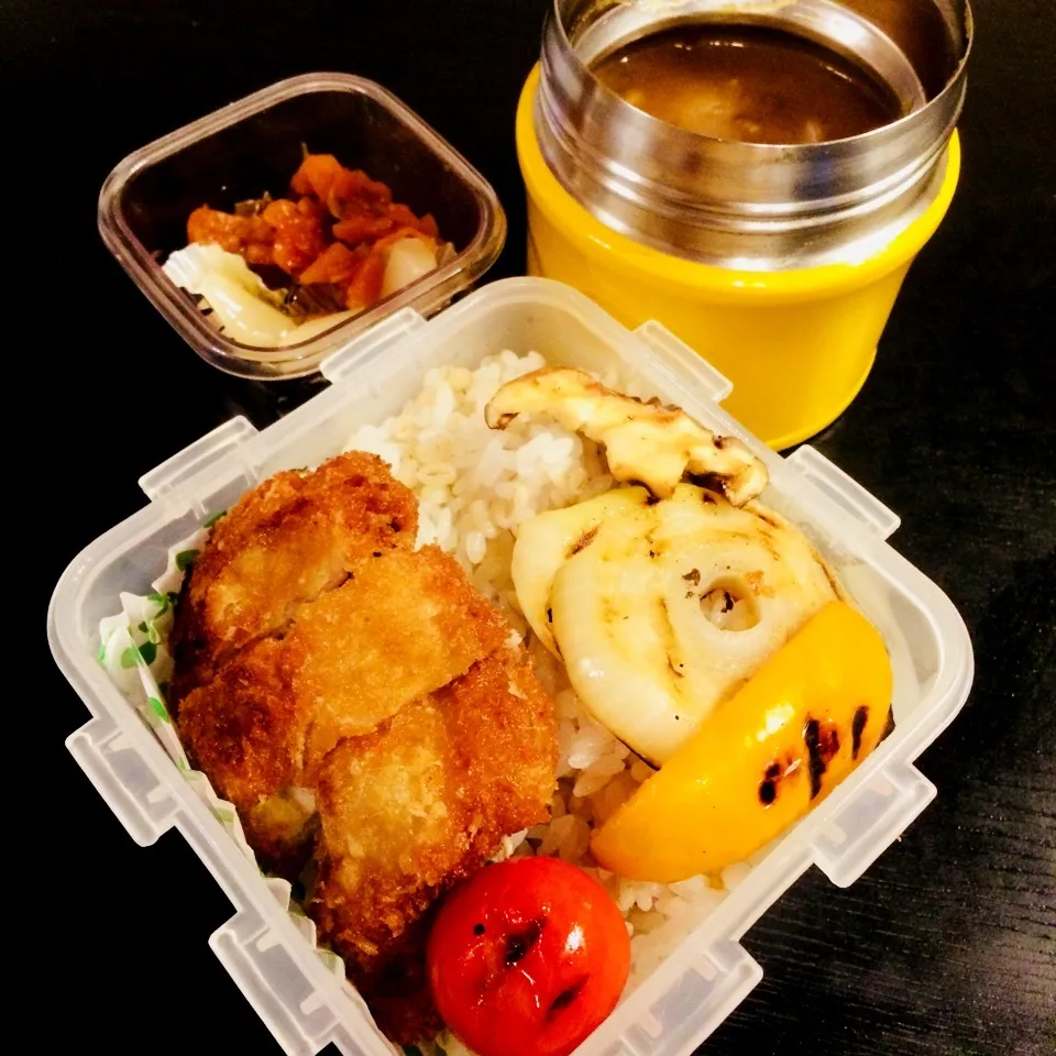 今日のお弁当(カツカレー)|さーたんさん