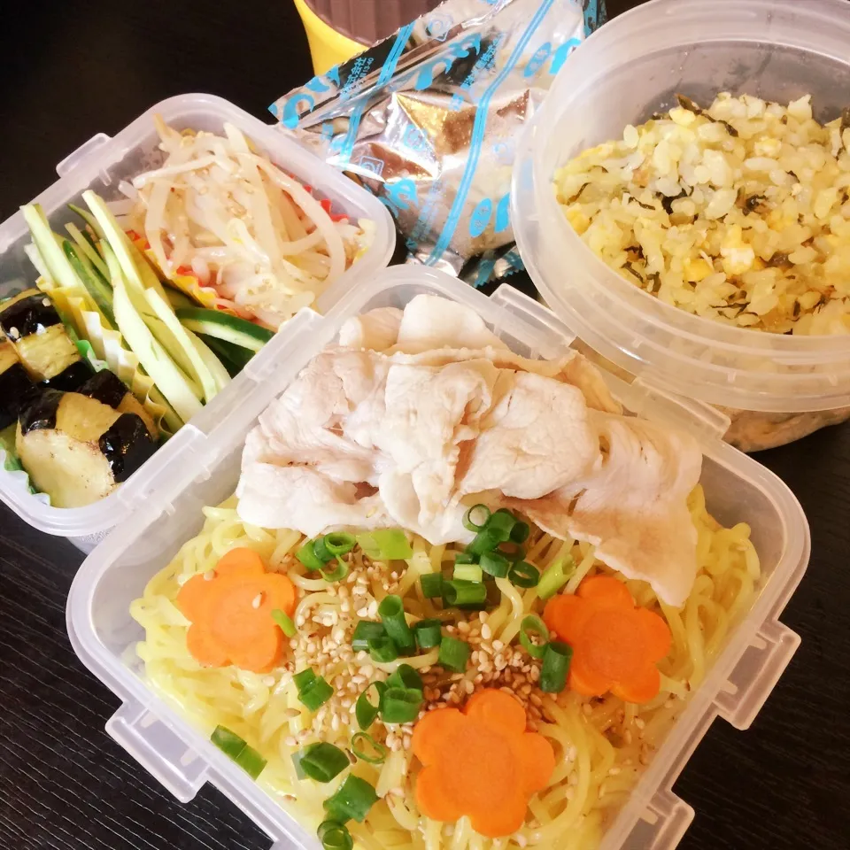 高校球児のお弁当(冷やしつけ麺)|さーたんさん