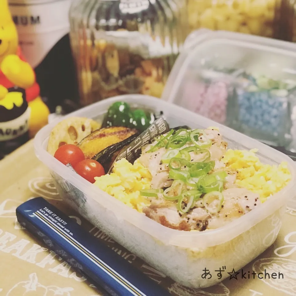 ある意味親子丼⁈で 旦那の準夜勤のお弁当|あずさん