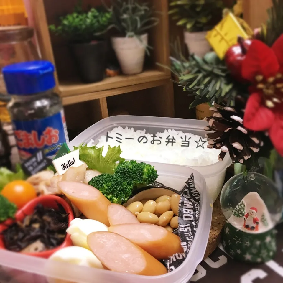 Snapdishの料理写真:統一性のない 旦那の準夜勤お弁当|あずさん