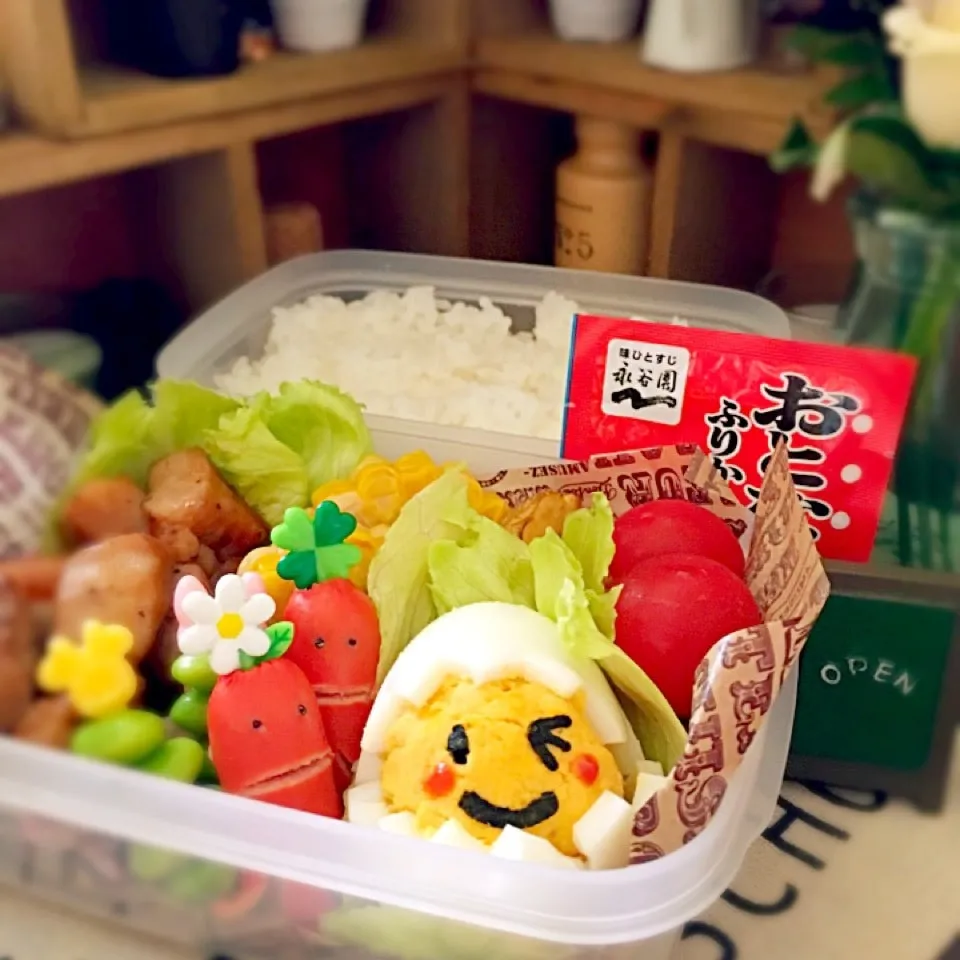 たまピヨちゃんとソーセー人の侵略お弁当☆|あずさん