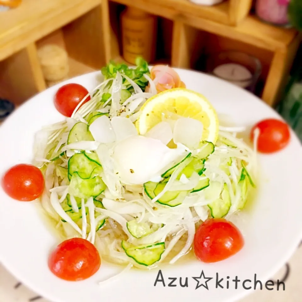 糸蒟蒻でヘルシー♡イタリアン冷麺♪|あずさん