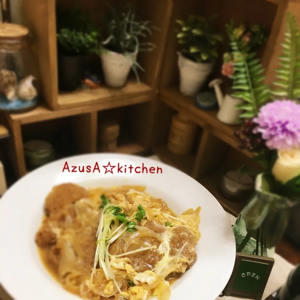 スーパーの惣菜トンカツで♪メインのカツとじ煮♡|あずさん