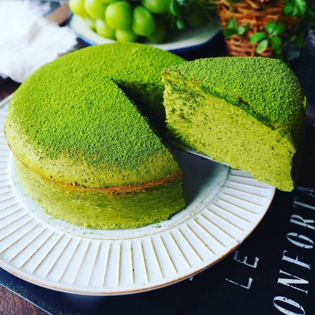ふわんふわんしゅわ ん 濃抹茶スフレチーズケーキ/しゃなママ