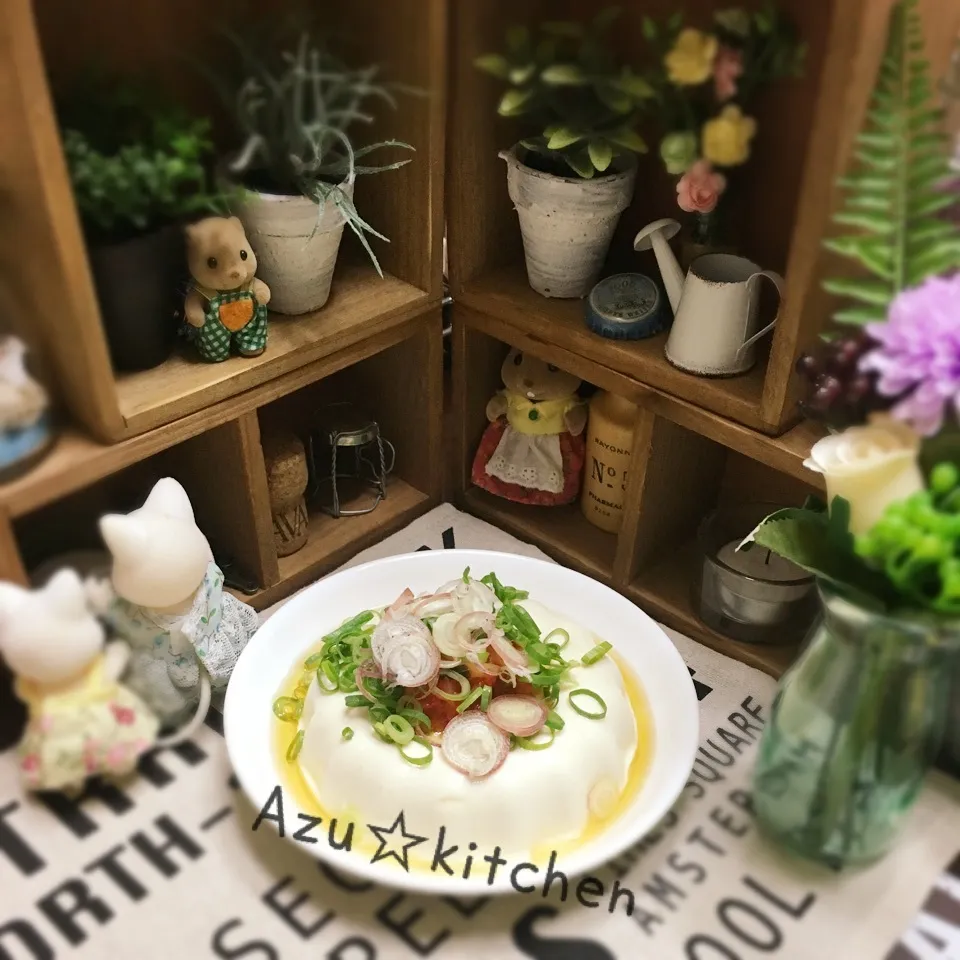 Snapdishの料理写真:おぼろ豆腐を ごま油で♪|あずさん