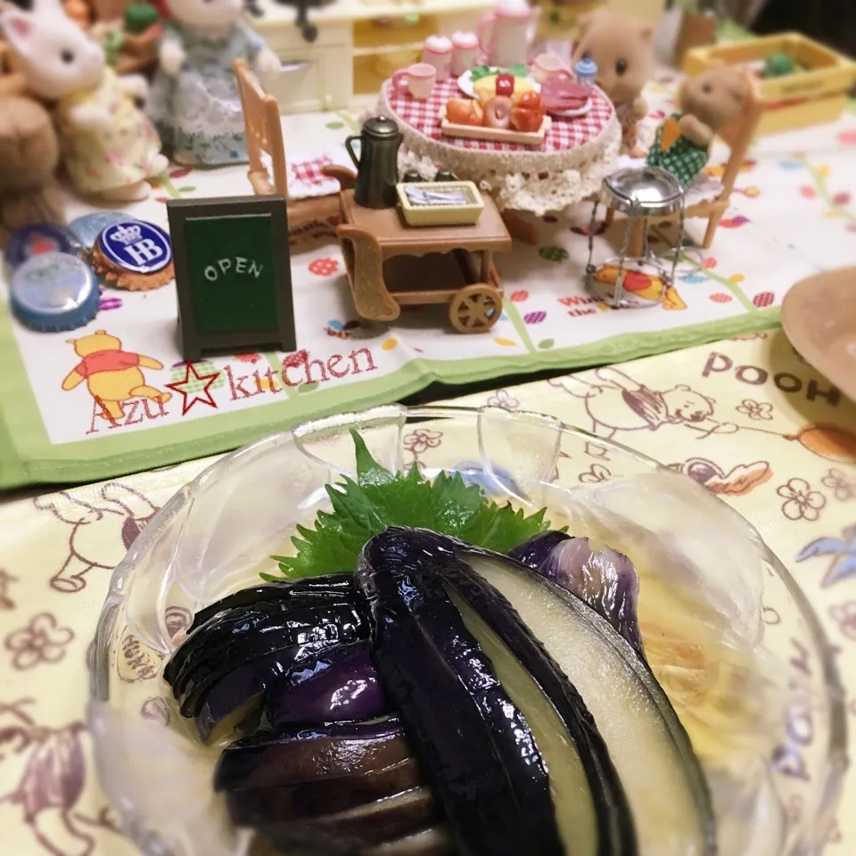 Snapdishの料理写真:☆ナスの素揚げ浸し☆|あずさん