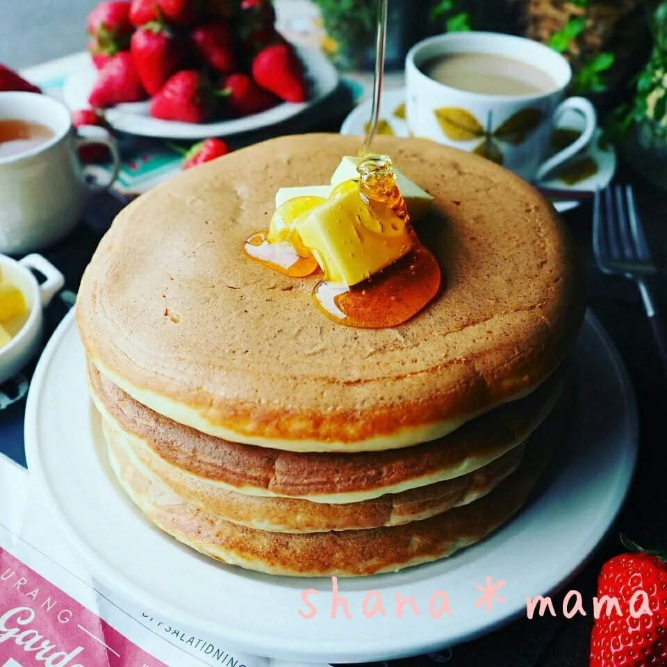 ふんわりもっちりたまらな～い♪豆腐とヨーグルトのパンケーキ♪|しゃなママさん