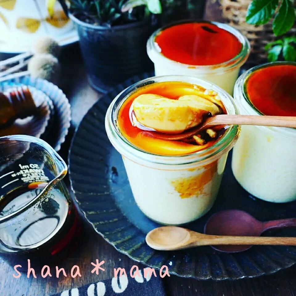 ふ～ふ～して食べてね♪蒸したて熱々鍋プリン♪|しゃなママさん