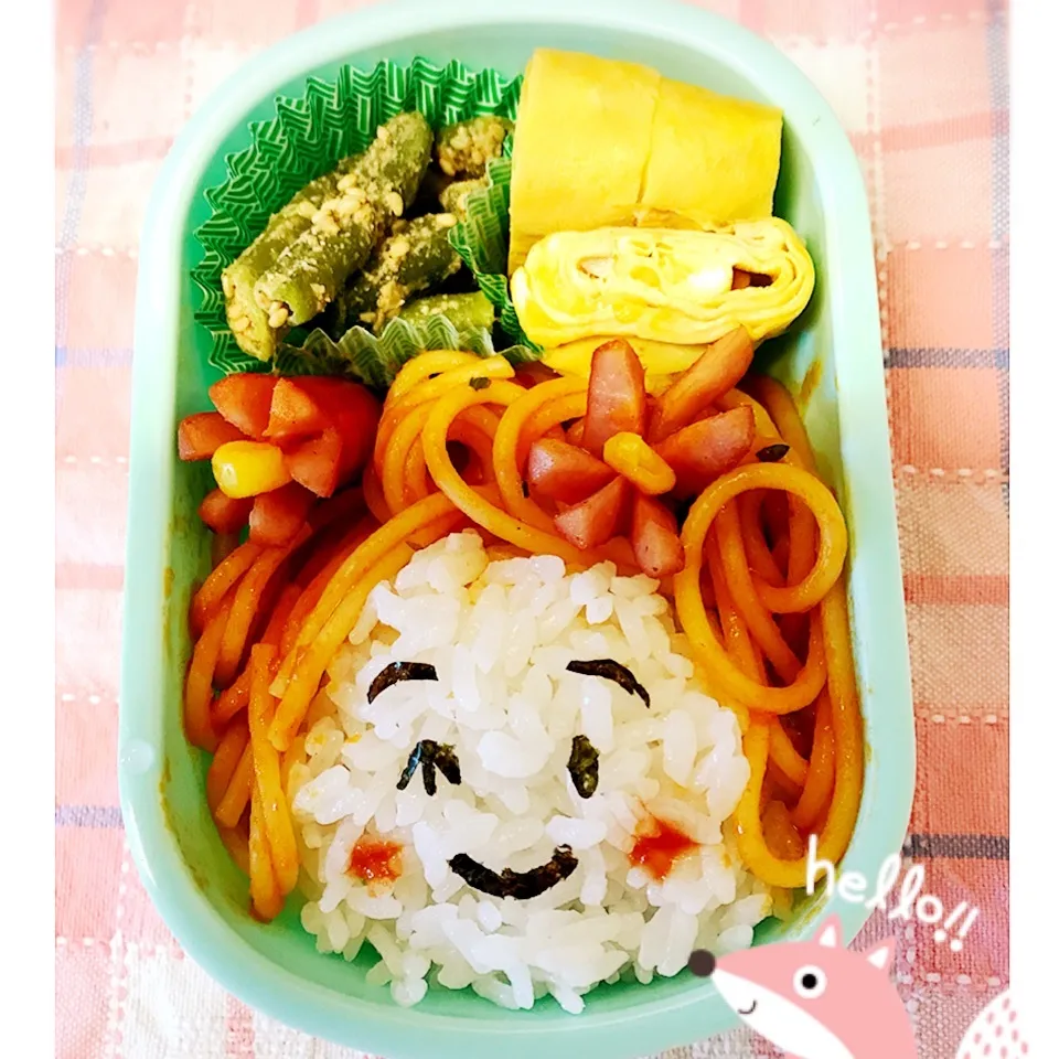 Snapdishの料理写真:スパゲッティ まねっこ弁当🌻|びるさん