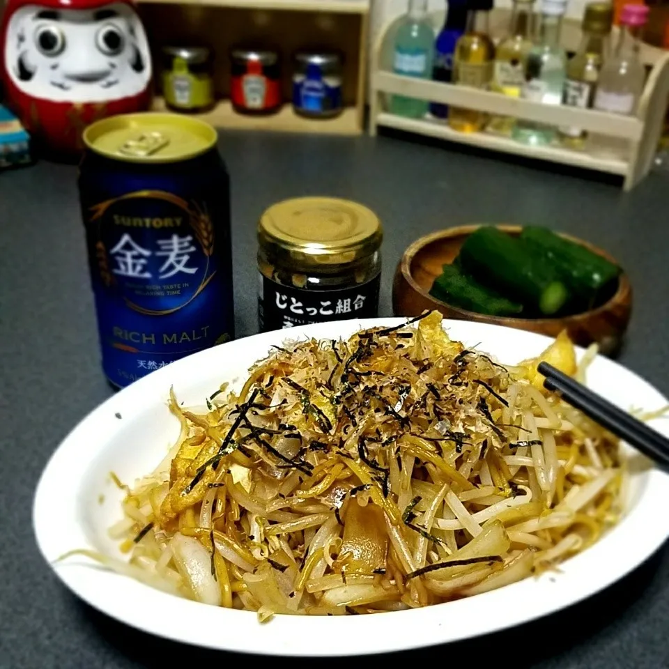 モヤシましましの油あげ焼きそば。。。|masaki .fさん