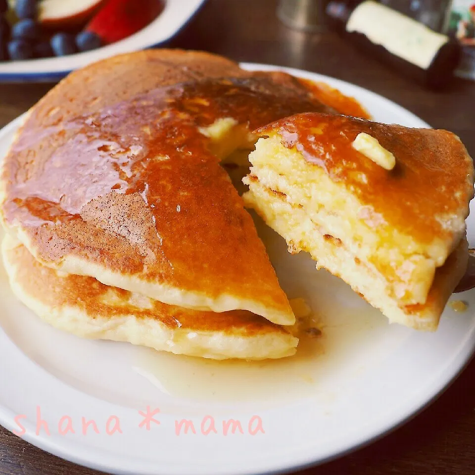 究極のもっちもち♪餅入りパンケーキ♪|しゃなママさん