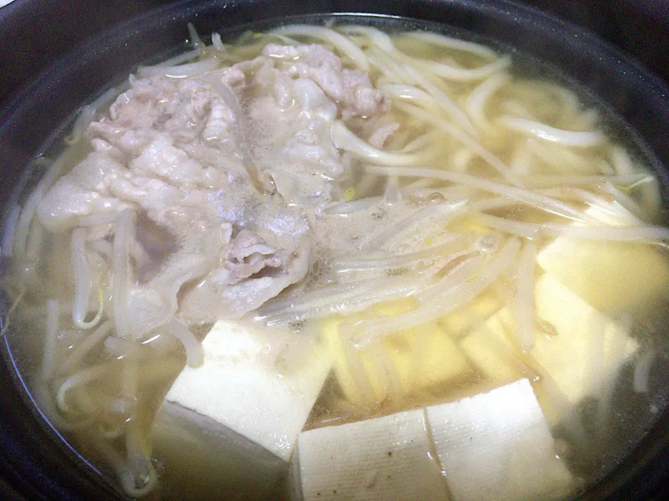 豚肉うどん鍋|ばーさんさん