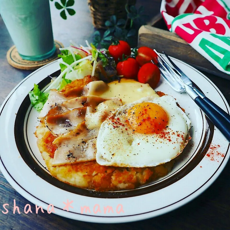 ハッシュドブラウンポテトでワンプレート朝食♪|しゃなママさん