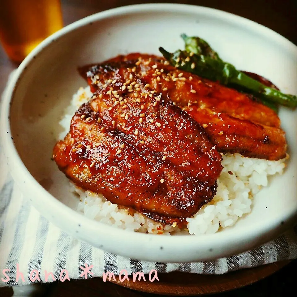 甘辛たまら～ん♪秋刀魚のコリアン蒲焼き丼♪|しゃなママさん