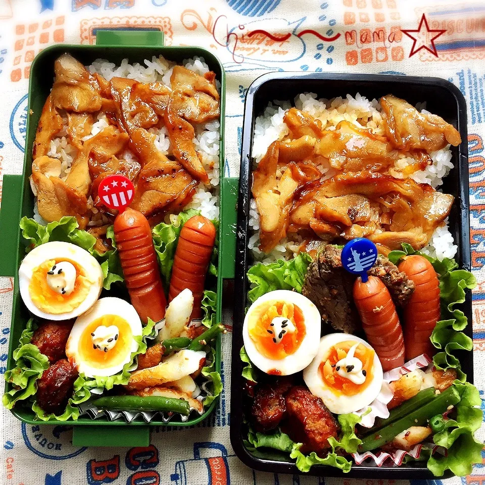 Snapdishの料理写真:5/23⚾️高校球児と大学生のお弁当🍱|ちぃママ☆さん