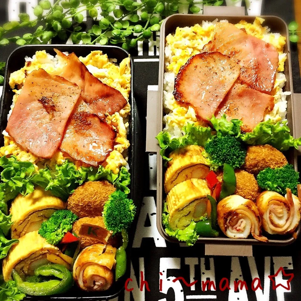 11/10☀︎高校球児と大学生ハンドボール部員のお弁当|ちぃママ☆さん