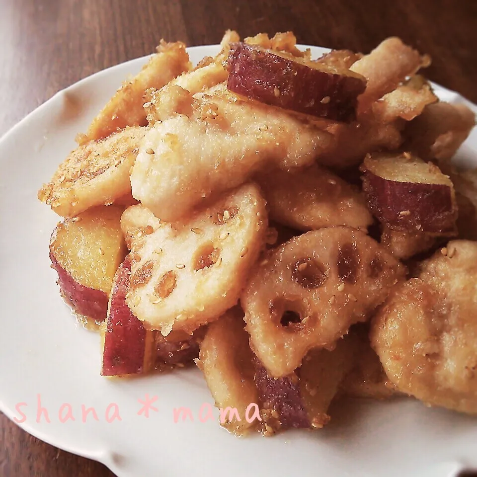 デパ地下風♪こってり甘辛鶏むね肉と根菜の甘辛炒め♪|しゃなママさん