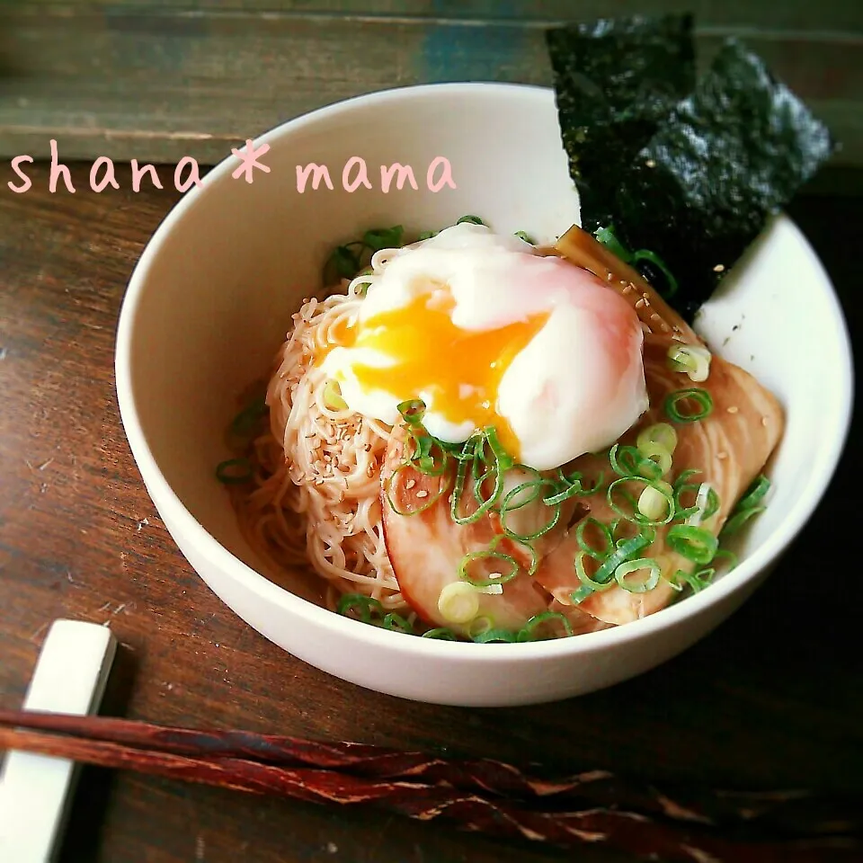 ごま油香る～♪つるっと食べれる油そば風素麺♪|しゃなママさん