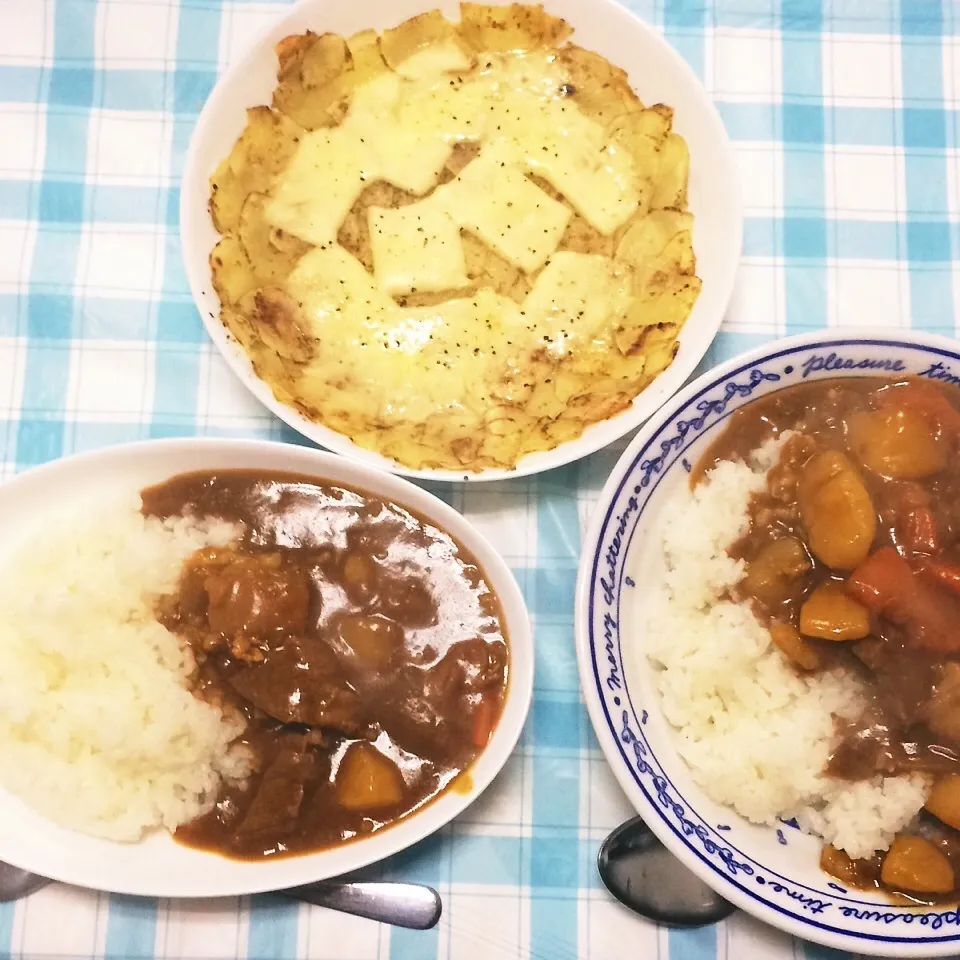 カレーとパリパリポテト(^_−)−☆|なっつんさん