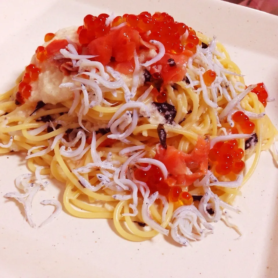 正月食材で作ったパスタ♡|はねさん