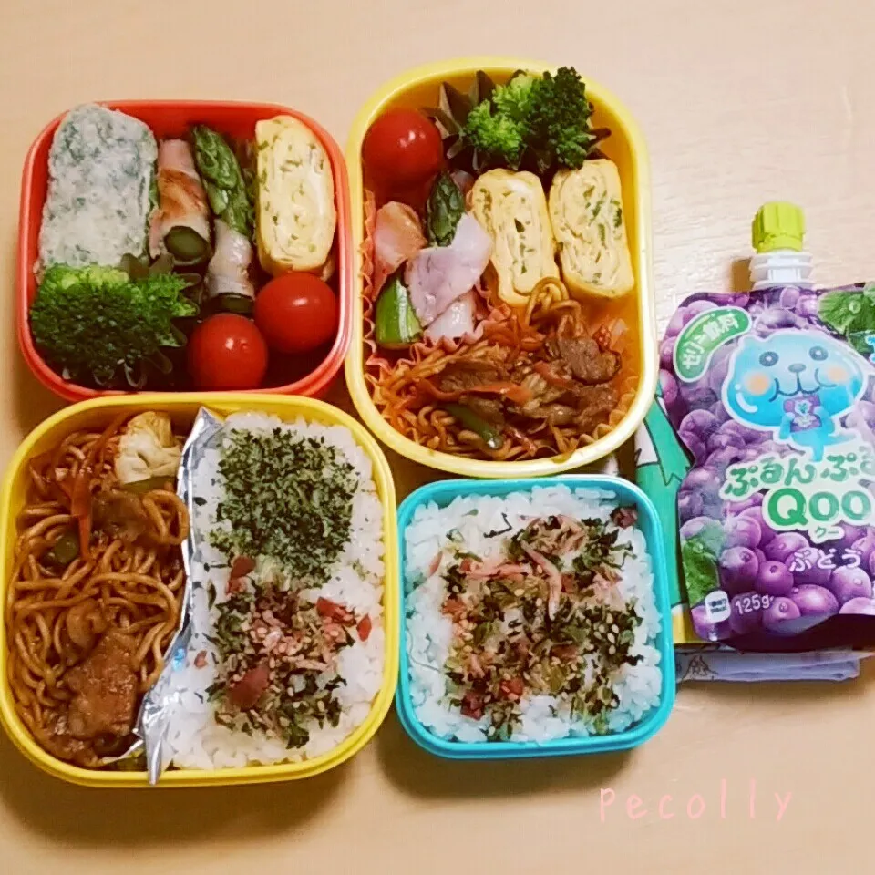 Snapdishの料理写真:娘ちゃん弁当＆自分弁当|ぽんちっちさん