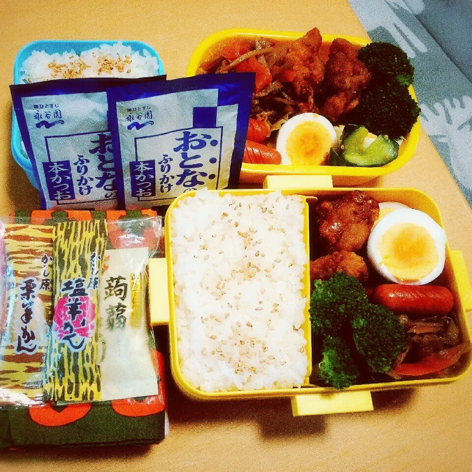 Snapdishの料理写真:娘ちゃん弁当＆自分弁当♪|ぽんちっちさん