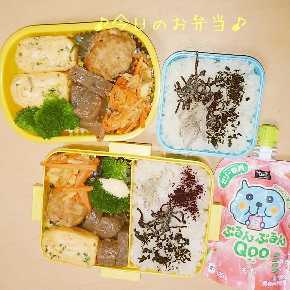 Snapdishの料理写真:娘ちゃん弁当＆自分弁当♪|ぽんちっちさん