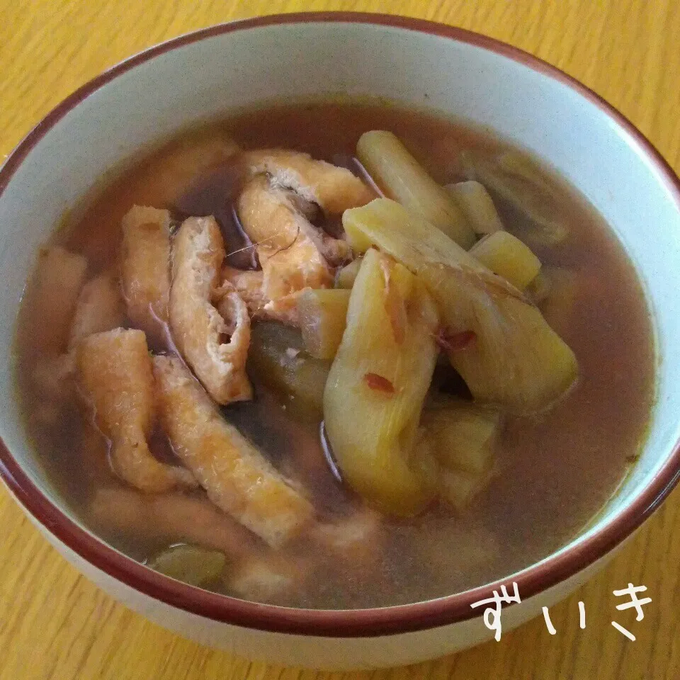 ずいきと油揚げの煮物＊|＊ゆき＊さん