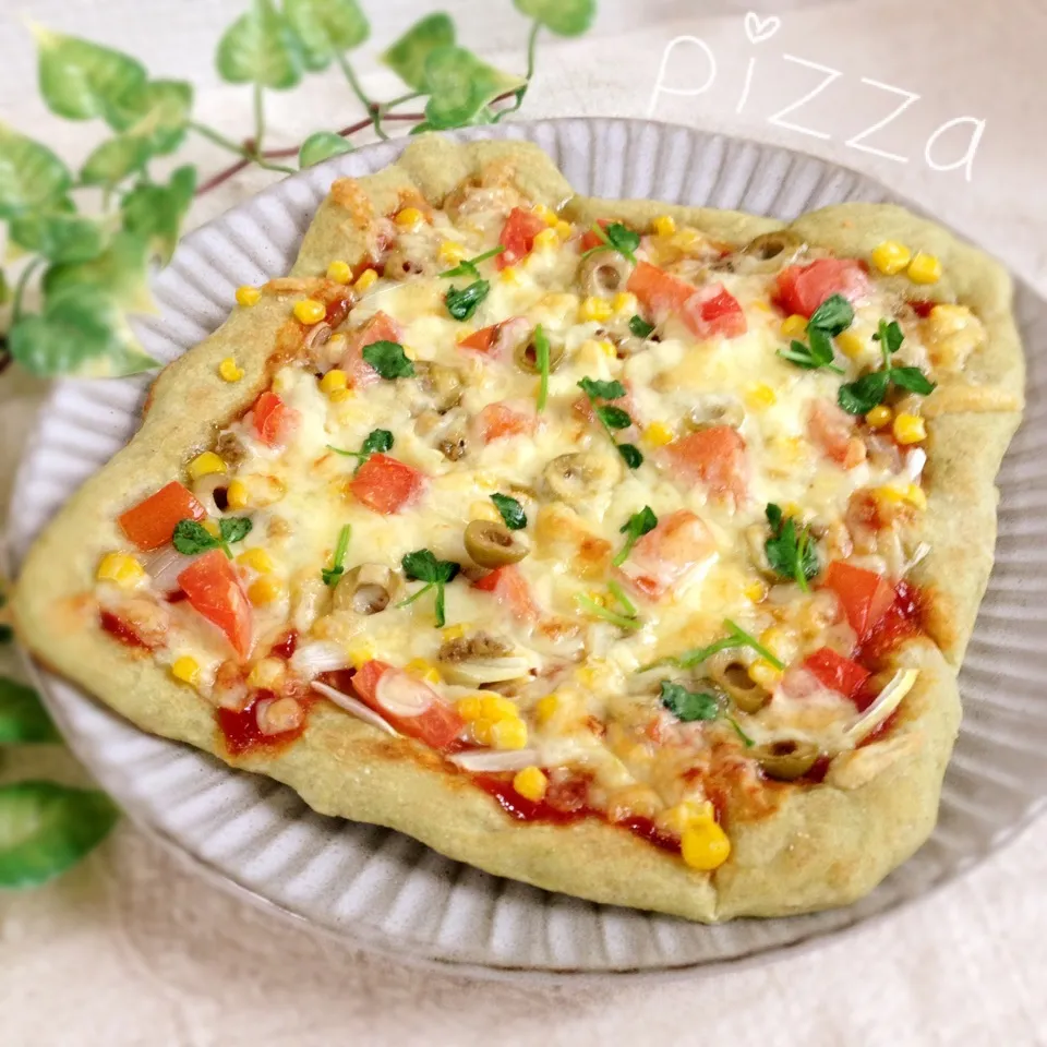 大麦若葉のベジpizza♪|＊ゆき＊さん