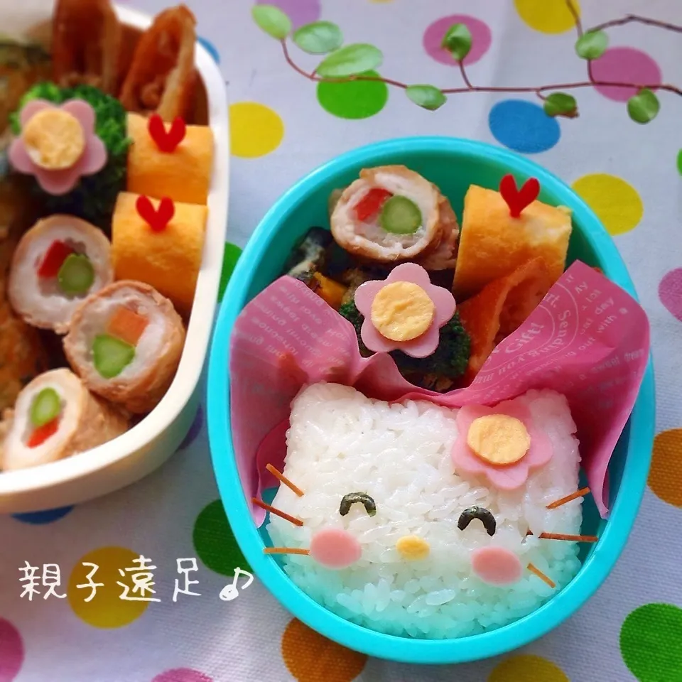 親子遠足＊にこにこキティちゃん弁当♫|＊ゆき＊さん