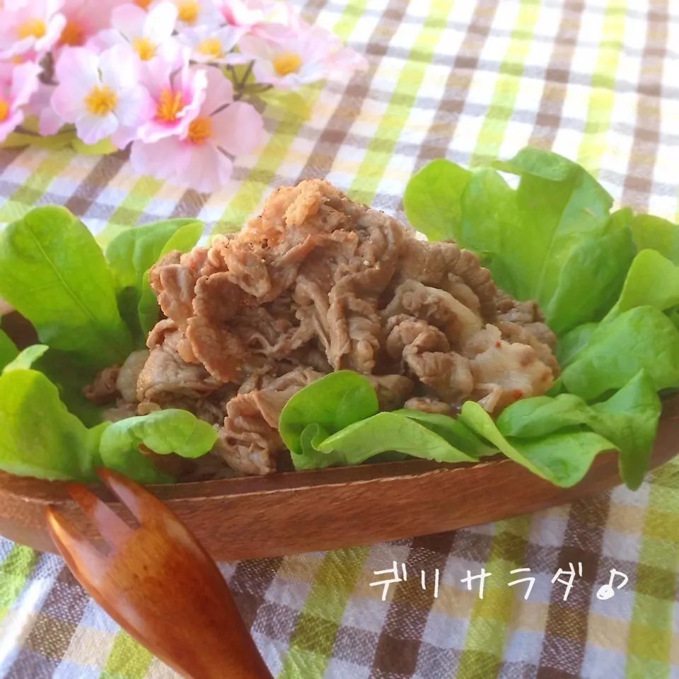 和牛焼肉サラダ＊子どもはシンプルなのが好き♫|＊ゆき＊さん