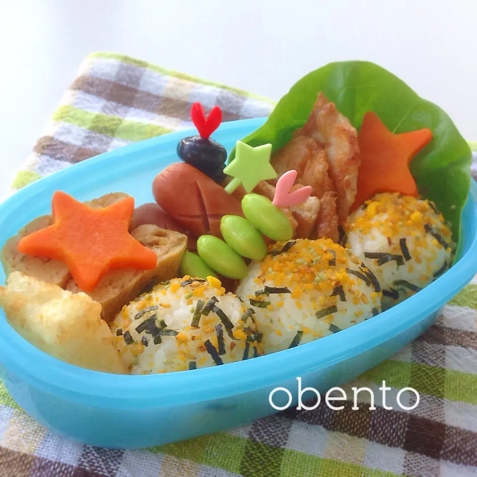 ちびころおにぎり＆豚肉のピカタ弁当♫|＊ゆき＊さん