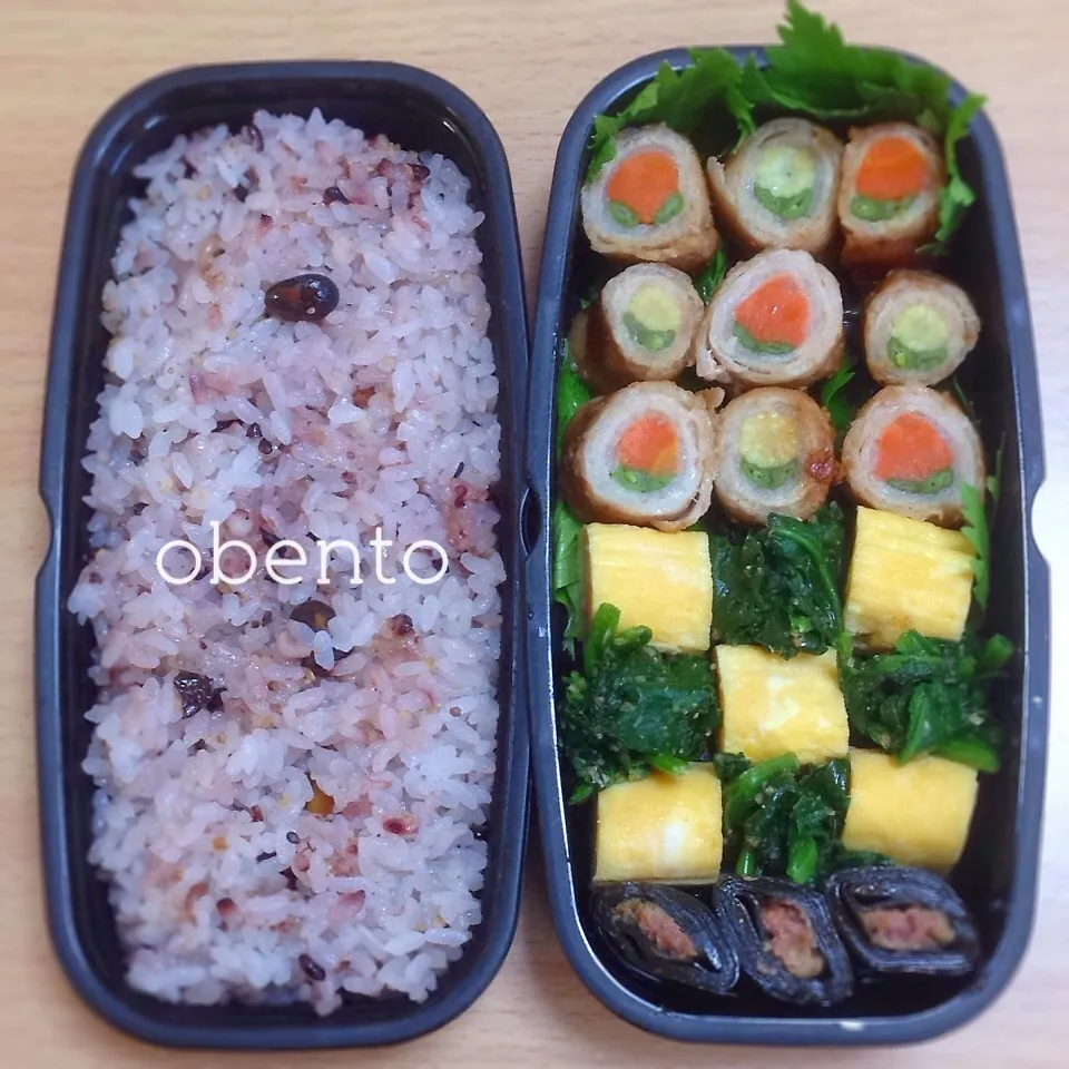 主人のお弁当＊お花の肉巻き♫|＊ゆき＊さん