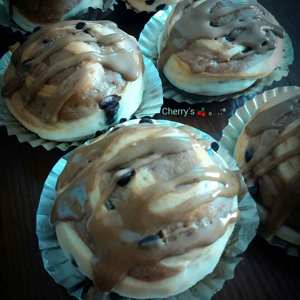 ペコちゃんの コーヒーマーブルパン😋コーヒーアイシング✨|Cherry'sさん