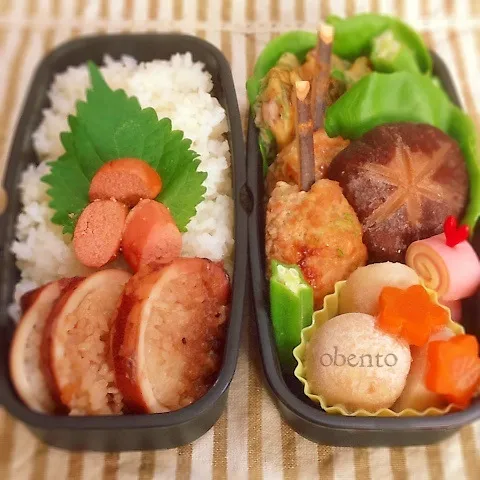 主人のお弁当＊いかめし＊カレーつくね串など♡|＊ゆき＊さん