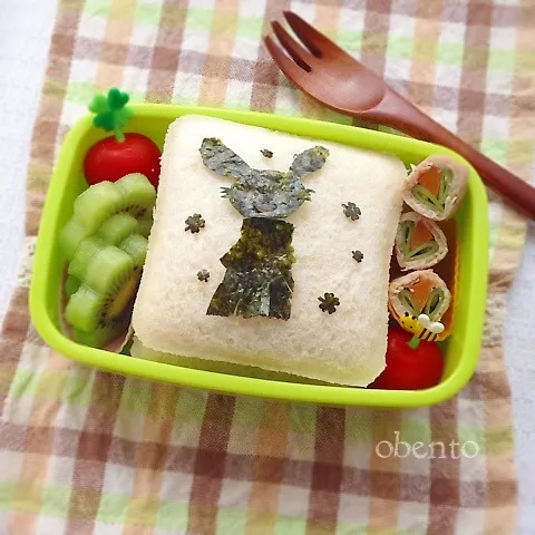 本日は娘ちゃんと合作サンドイッチ弁当♡（笑）|＊ゆき＊さん