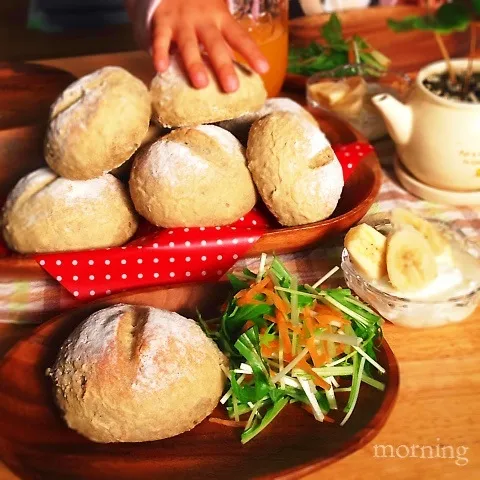 夏カフェさんのゴボウパンで朝食(*´ω｀*)♡|＊ゆき＊さん