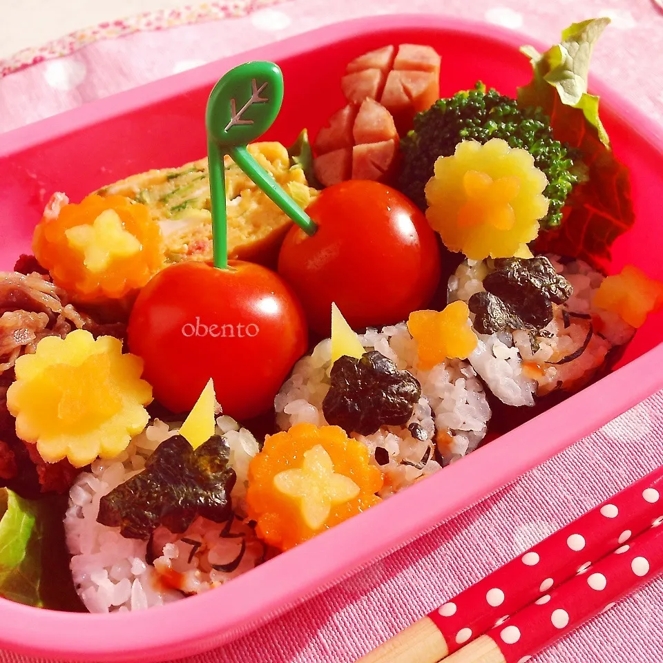 節分＊小鬼トリオの華やか弁当♡|＊ゆき＊さん