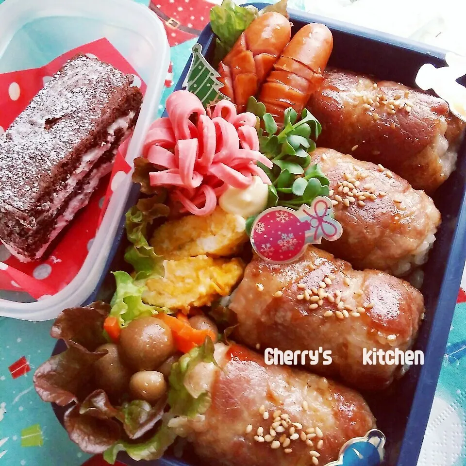 頑張れ💪息子！大会応援肉巻き弁当2回目〜(笑)|Cherry'sさん