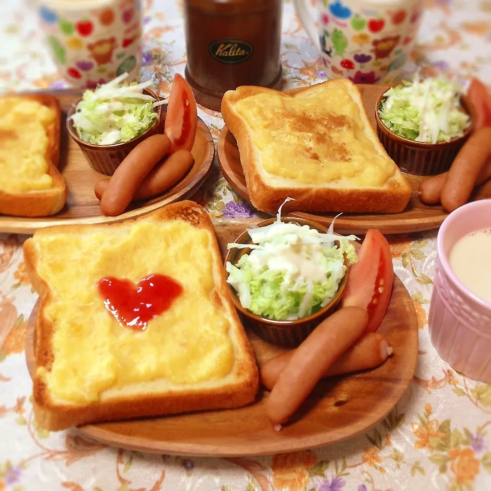 Snapdishの料理写真:メリクリ＊アップルカスタードトーストde朝食♪|＊ゆき＊さん