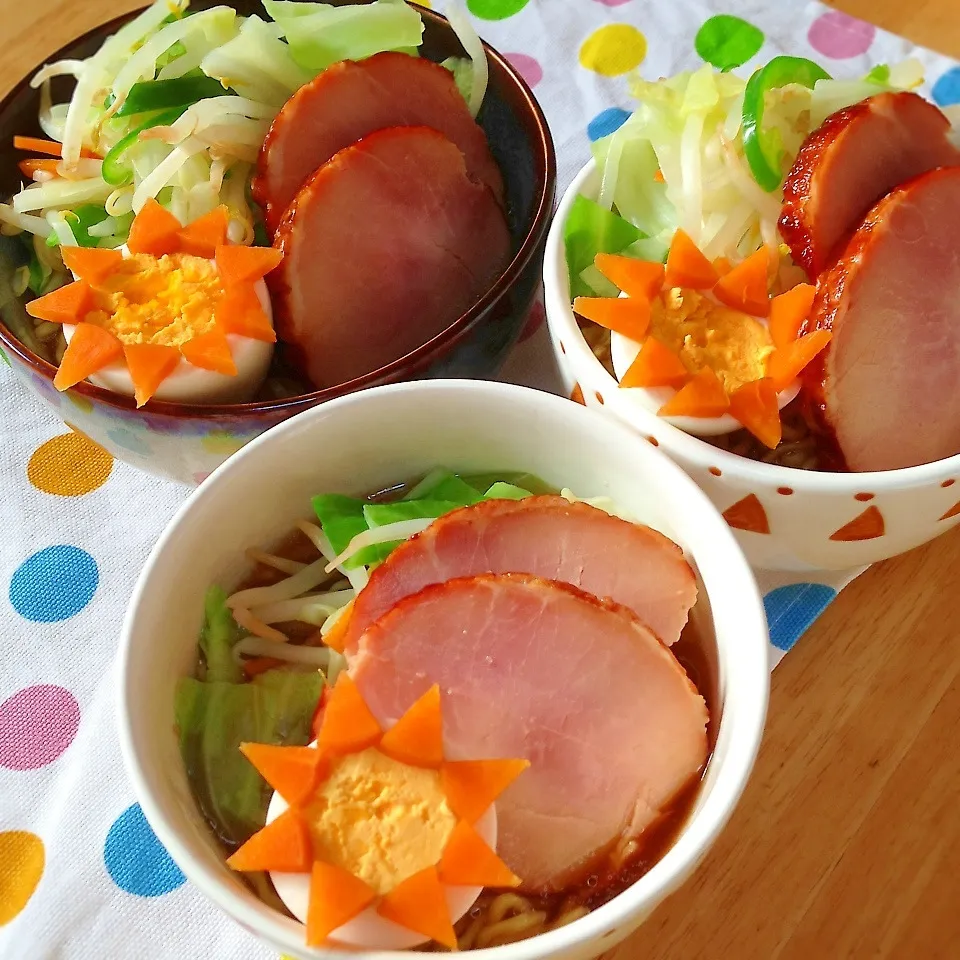 お野菜もりもり♪サンシャイン朝ラーメン♪|＊ゆき＊さん