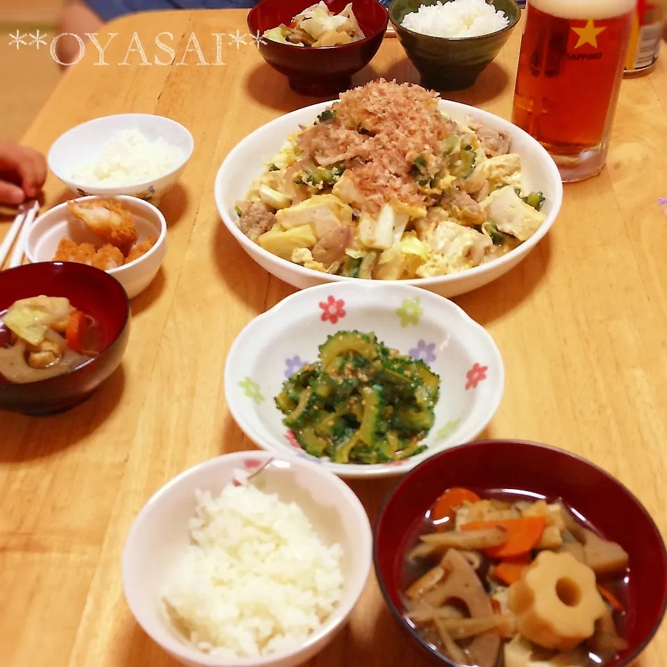 ゴーヤー尽くし＆お花すいとん風♪|＊ゆき＊さん