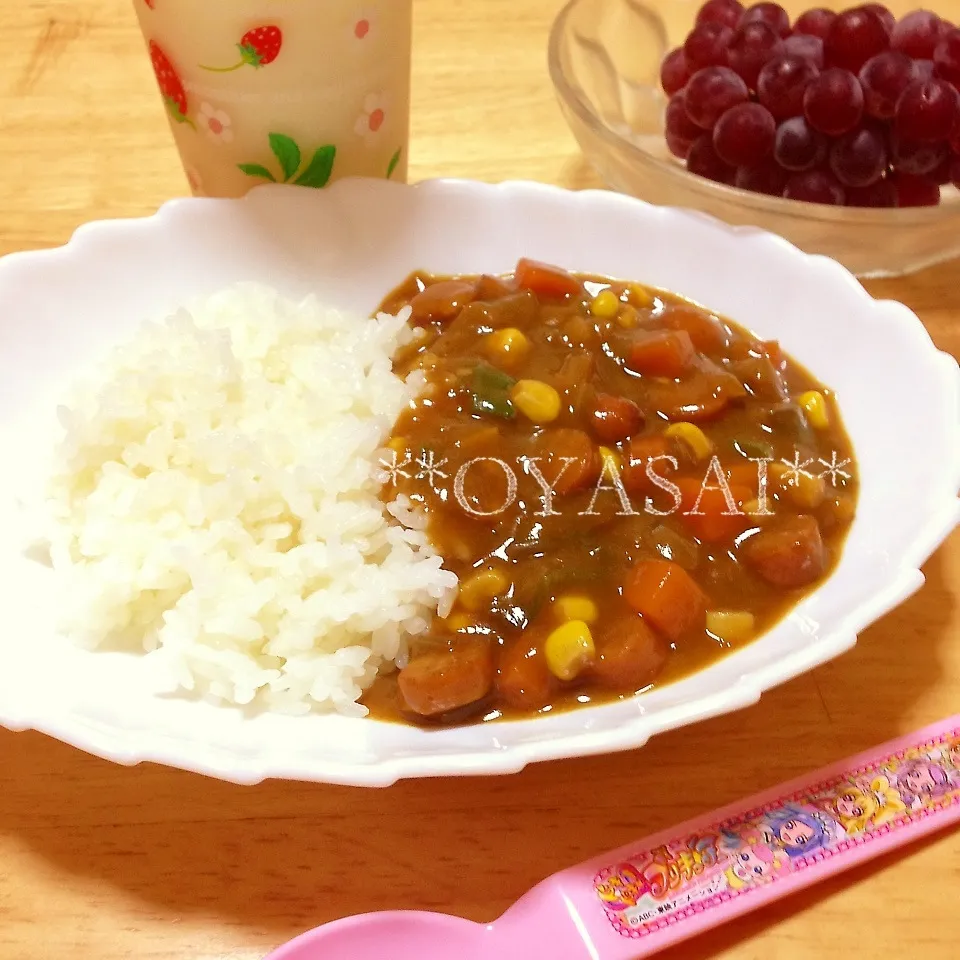 お子様大好き✩夏野菜とソーセージのコロコロカレー♪|＊ゆき＊さん