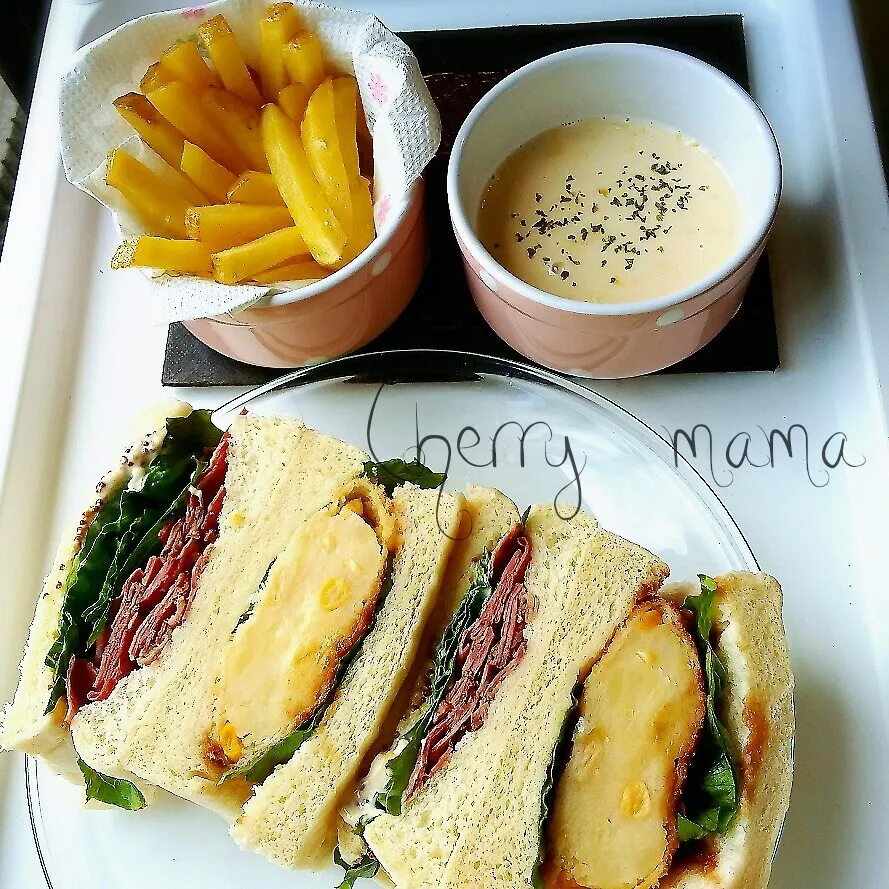 Snapdishの料理写真:今日のsandwiches✨|Cherry'sさん