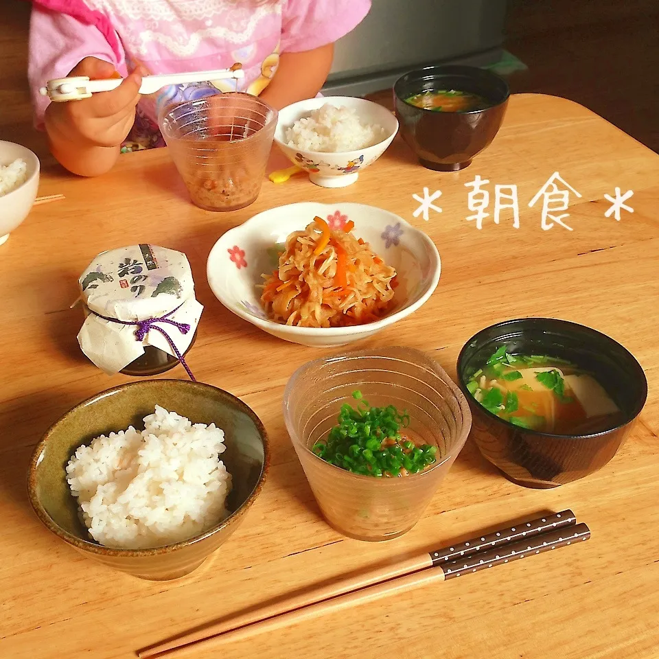 Snapdishの料理写真:結婚記念日✩仲直りの納豆ごはん味噌汁♪|＊ゆき＊さん