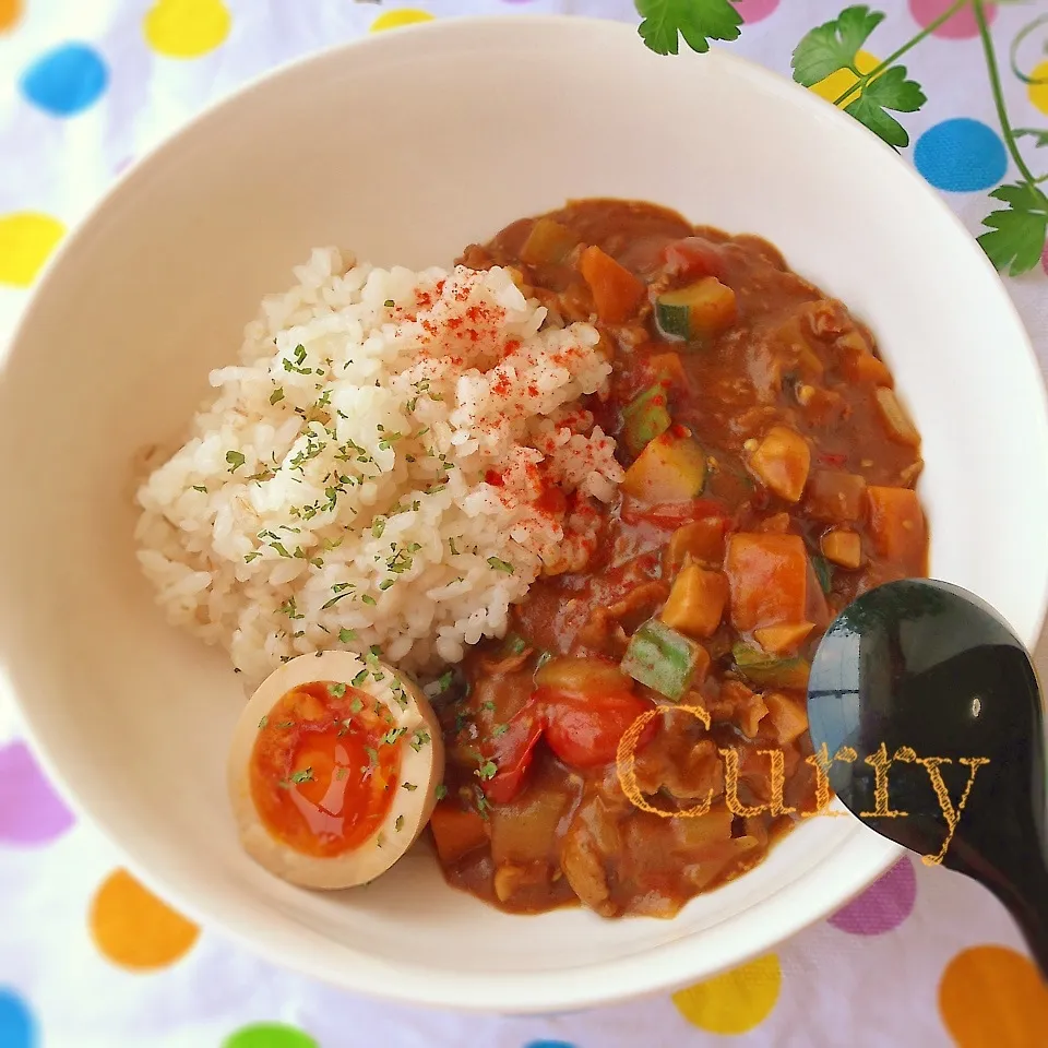 お子様も食べやすい✩コロコロ夏野菜カレー30分で完成✩|＊ゆき＊さん